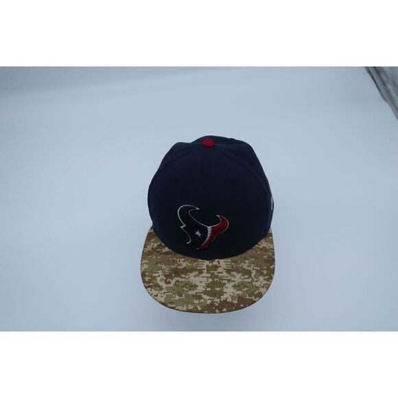New Era NFL Houston Texans Salute to Service Blue Camo SnapBack Hat - Picture 6 of 10